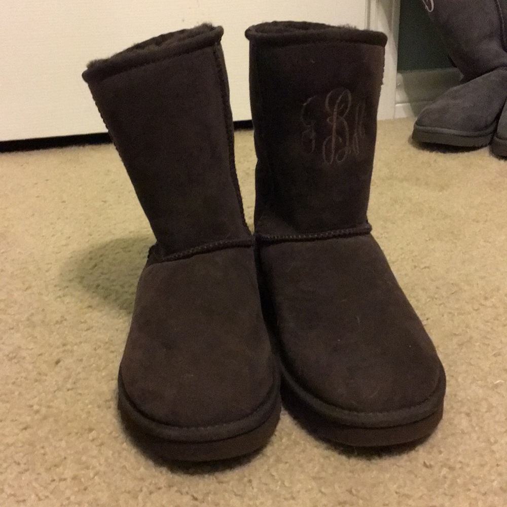 Short Chocolate Brown Uggs.